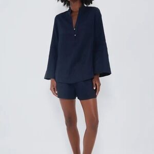 TUCKERNUCK X INDIA HICKS
Navy Linen Eleuthera Shorts